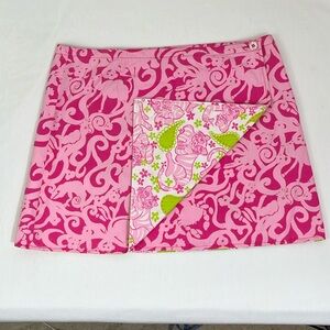 Vintage Lilly Pulitzer Reversible Wrap Mini Skirt - Retired Prints